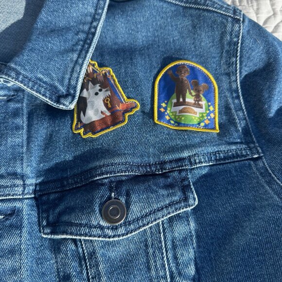 2023 Disney Parks Joey Chou Castle Magic Kingdom Denim Patch Jacket Adult Medium - Picture 4 of 12